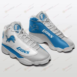 Detroit Lions In Gray And Blue Air Jordan 13 Shoes Sneakers