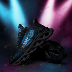 Detroit Lions Logo 3D Max Soul Sneaker Shoes In Black Blue