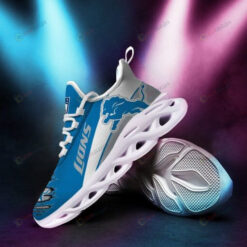 Detroit Lions Logo Blue White 3D Max Soul Sneaker Shoes