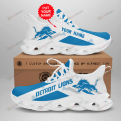 Detroit Lions Logo Custom Name 3D Max Soul Sneaker Shoes