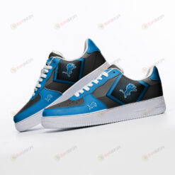 Detroit Lions Logo Pattern Air Force 1 Printed In Blue Black