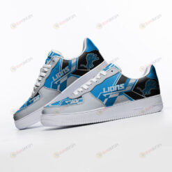Detroit Lions Logo Pattern Air Force 1 Printed In Gray Blue