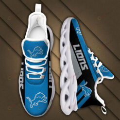 Detroit Lions Logo Stripe Pattern 3D Max Soul Sneaker Shoes