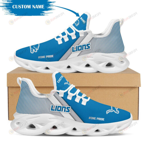 Detroit Lions One Pride Custom Name 3D Max Soul Sneaker Shoes