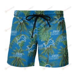 Detroit Lions Tropical Palm Tree Hawaiian Short Summer Shorts Men Shorts - Print Shorts