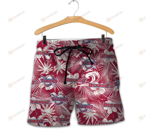 Detroit Mercy Titans Men Shorts Tropical Seamless