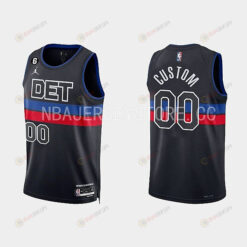 Detroit Pistons 00 Custom 2022-23 Statement Edition Black Men Jersey