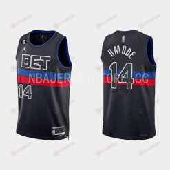 Detroit Pistons 14 Stanley Umude 2022-23 Statement Edition Black Men Jersey