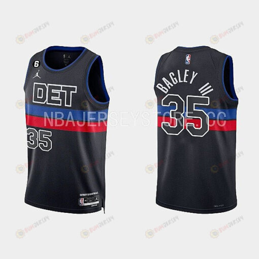 Detroit Pistons 35 Marvin Bagley III 2022-23 Statement Edition Black Men Jersey