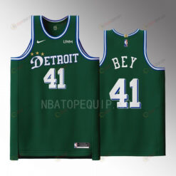 Detroit Pistons 41 Saddiq Bey Green Men Jersey 2022-23 City Edition