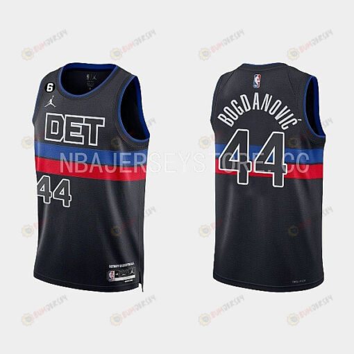 Detroit Pistons 44 Bojan Bogdanovic 2022-23 Statement Edition Black Men Jersey