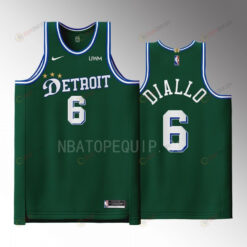 Detroit Pistons 6 Hamidou Diallo Green Men Jersey 2022-23 City Edition