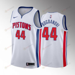 Detroit Pistons Bojan Bogdanovic 44 White Association Edition Jersey 2022-23 Swingman