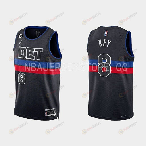 Detroit Pistons Braxton Key 8 Black 2022-23 Statement Edition Men Jersey