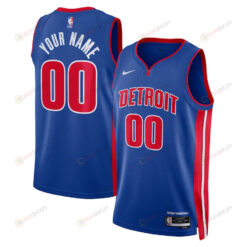 Detroit Pistons Custom 00 Men 2022/23 Swingman Jersey Blue - Icon Edition