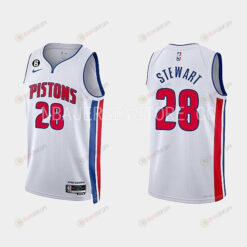 Detroit Pistons Isaiah Stewart 28 2022-23 Association Edition White Men Jersey Swingman