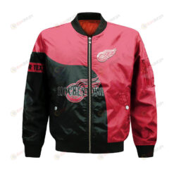 Detroit Red Wings Bomber Jacket 3D Printed Curve Style Custom Text And Number