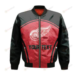 Detroit Red Wings Bomber Jacket 3D Printed Custom Text And Number Curve Style Sport