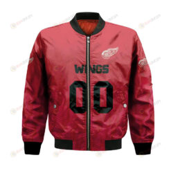 Detroit Red Wings Bomber Jacket 3D Printed Team Logo Custom Text And Number
