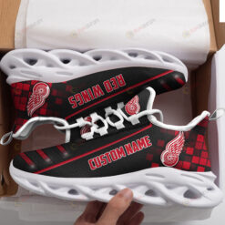 Detroit Red Wings Logo Custom Name Pattern 3D Max Soul Sneaker Shoes