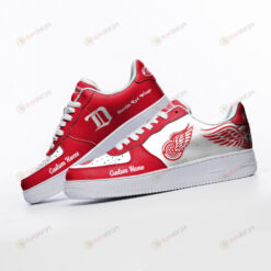 Detroit Red Wings Mascot Logo Pattern Custom Name Air Force 1 Printed