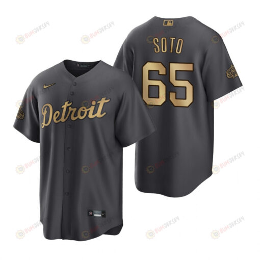 Detroit Tigers Gregory Soto Charcoal 2022-23 All-Star Game Jersey