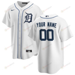 Detroit Tigers Home Custom Men Jersey - White