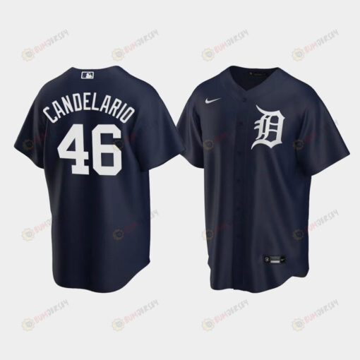 Detroit Tigers Jeimer Candelario 46 Alternate Men's Jersey - Navy Jersey