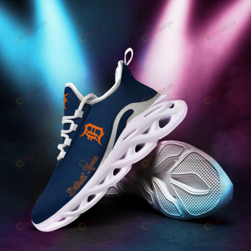 Detroit Tigers Logo Pattern 3D Max Soul Sneaker Shoes In Blue