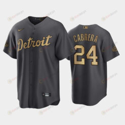 Detroit Tigers Miguel Cabrera 24 2022-23 All-Star Game AL Charcoal Jersey