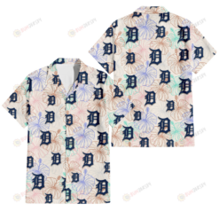 Detroit Tigers Sketch Pastel Hibiscus Beige Background 3D Hawaiian Shirt