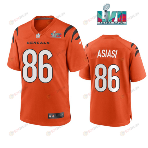 Devin Asiasi 86 Cincinnati Bengals Super Bowl LVII Men's Jersey- Orange