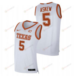 Devin Askew 5 Alumni Player Limited 2023 Top Transfers Men Jersey - White