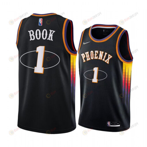 Devin Booker 1 Book Suns Nickname Diamond Edition Black Jersey 2022