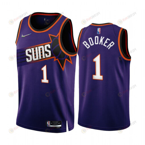 Devin Booker 1 Phoenix Suns 2022-23 Purple Icon Edition Jersey 75th