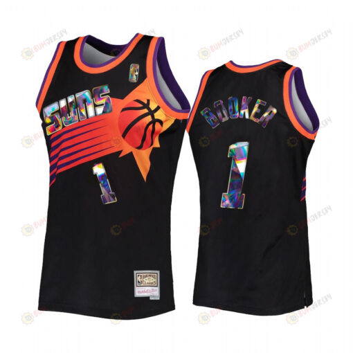 Devin Booker 1 Phoenix Suns 75th Anniversary Diamond Jersey Black