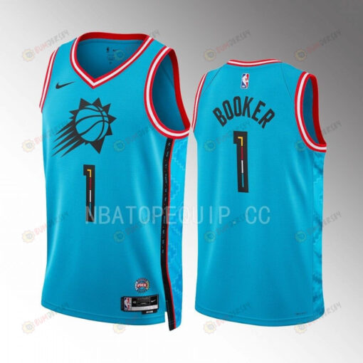 Devin Booker 1 Phoenix Suns Turquoise Jersey 2022-23 City Edition Swingman