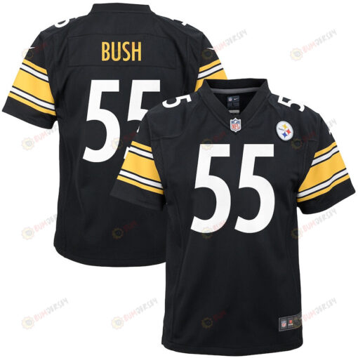 Devin Bush 55 Pittsburgh Steelers Youth Jersey - Black