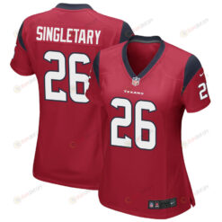 Devin Singletary 26 Houston Texans Alternate Game Women Jersey - Red