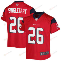 Devin Singletary 26 Houston Texans Alternate Game Youth Jersey - Red