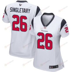 Devin Singletary 26 Houston Texans Game Women Jersey - White