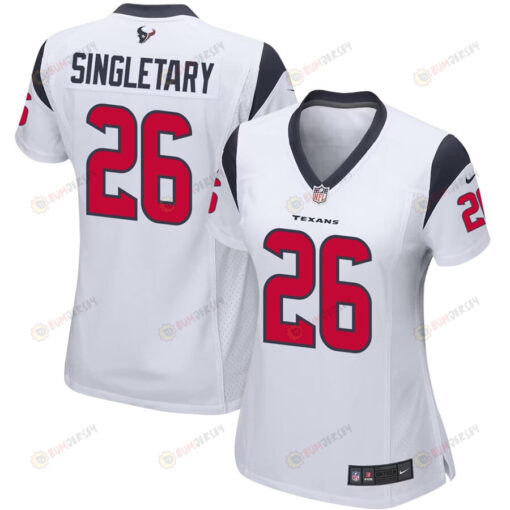 Devin Singletary 26 Houston Texans Game Women Jersey - White