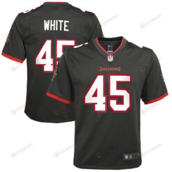 Devin White 45 Tampa Bay Buccaneers Youth Alternate Game Jersey - Pewter