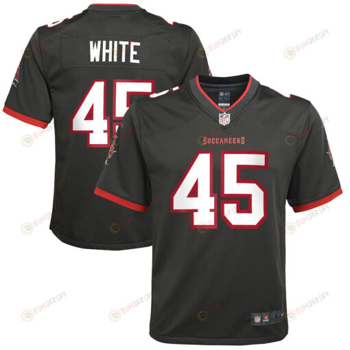 Devin White 45 Tampa Bay Buccaneers Youth Alternate Game Jersey - Pewter