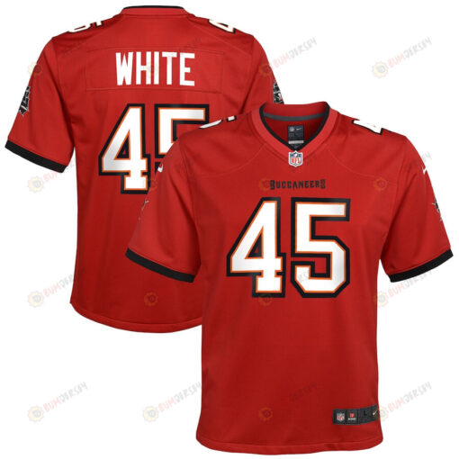 Devin White 45 Tampa Bay Buccaneers Youth Jersey - Red