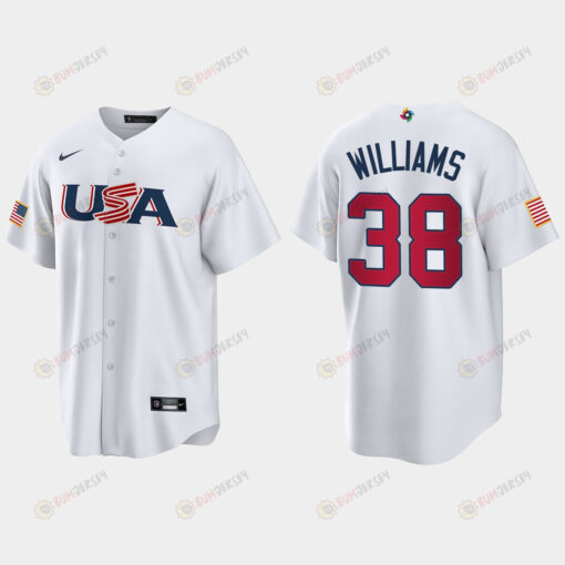 Devin Williams 38 USA Baseball 2023 World Baseball Classic Jersey - White