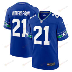 Devon Witherspoon 21 Seattle Seahawks Throwback Player Game Men Jersey - Royal