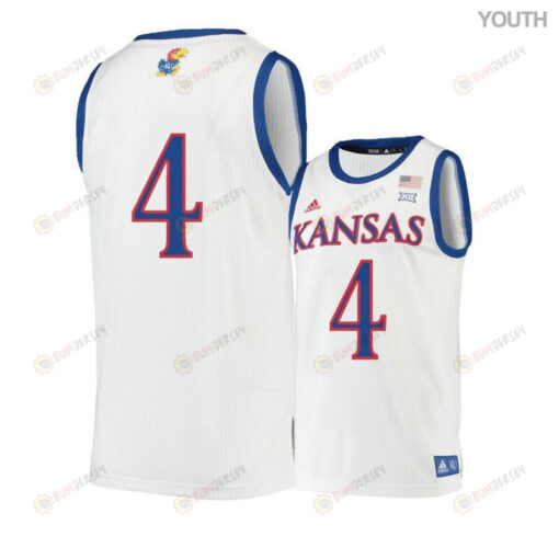 Devonte Graham 4 Kansas Jayhawks Basketball Youth Jersey - Beige