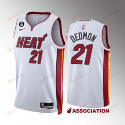 Dewayne Dedmon 21 Miami Heat White Association Edition 2022-23 Jersey NO.6 Patch