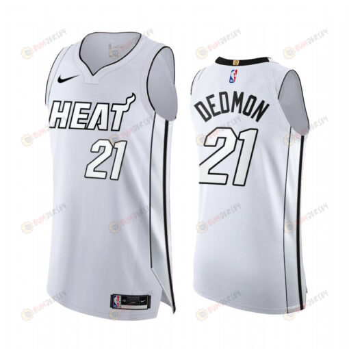 Dewayne Dedmon White Hot 21 Miami Heat 2022 Playoffs Jersey